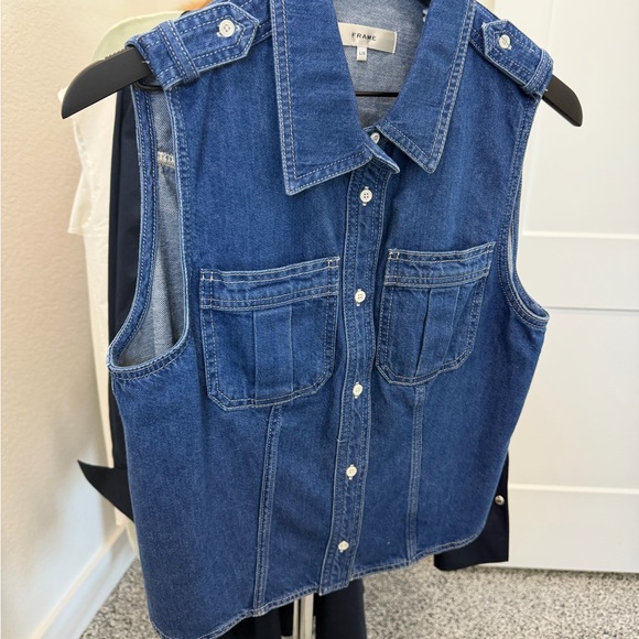 Frame Denim Blue Button-Down Top - Picture 4 of 9